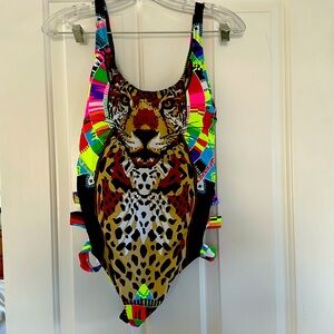 Mara Hoffman cut out one piece with Tiger